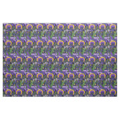 Blaue Iris-abstraktes mit Blumengewebe Stoff (Fat Quarter (45,7 x 55,9 cm))