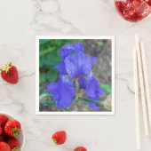 Blaue Iris-Blume Serviette (Beispiel)