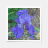 Blaue Iris-Blume Serviette (Vorderseite)