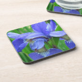 Blaue Iris-Blume Untersetzer (Linke Seite)