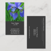 Blaue Iris-Blume Visitenkarte (Vorne/Hinten)