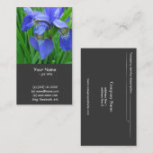 Blaue Iris-Blume Visitenkarte (Vorne/Hinten)