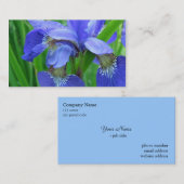 Blaue Iris-Blume Visitenkarte (Vorne/Hinten)