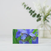 Blaue Iris-Blume Visitenkarte (Stehend Vorderseite)