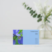 Blaue Iris-Blume Visitenkarte (Stehend Vorderseite)