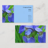 Blaue Iris-Blume Visitenkarte (Vorne/Hinten)