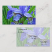 Blaue Iris-Blume Visitenkarte (Vorne/Hinten)