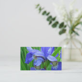 Blaue Iris-Blume Visitenkarte (Stehend Vorderseite)