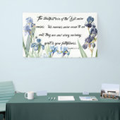 Blaue Iris-Blumen-Gott-Liebe-christliche Fahne Banner (Messeveranstaltung)