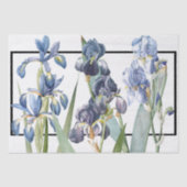 Blaue Iris-Blumen Redoute Blumenseidenpapier Seidenpapier (Vorderseite)