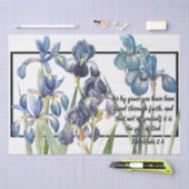 Blaue Iris-Blumen retteten Anmut des Seidenpapier (Handwerk)