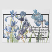Blaue Iris-Blumen retteten Anmut des Seidenpapier (Vorderseite)