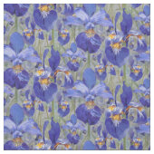 Blaue Iris-Blumenmuster Stoff (Muster)