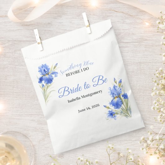 Blaue Iris Braut zu sein Something Blue Brautparty Geschenktütchen (Ausgeschnitten)