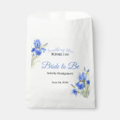 Blaue Iris Braut zu sein Something Blue Brautparty Geschenktütchen (Vorderseite)
