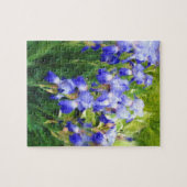 "Blaue Iris-Eindrücke " Puzzle (Horizontal)