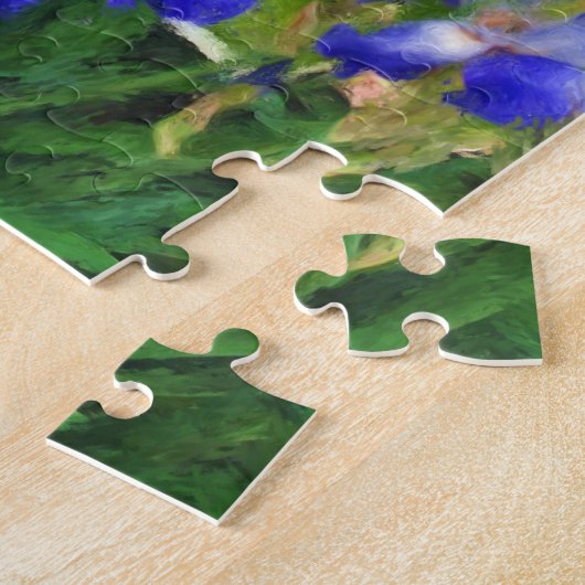 "Blaue Iris-Eindrücke " Puzzle (Seite)
