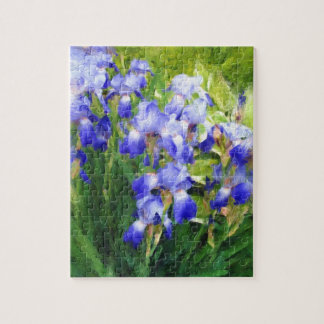 "Blaue Iris-Eindrücke " Puzzle