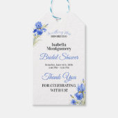 Blaue Iris Etwas Blaues Brautparty Dankeschön Geschenkanhänger (Vorderseite)