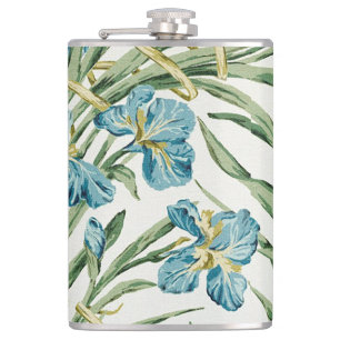 Blaue Iris Flachmann