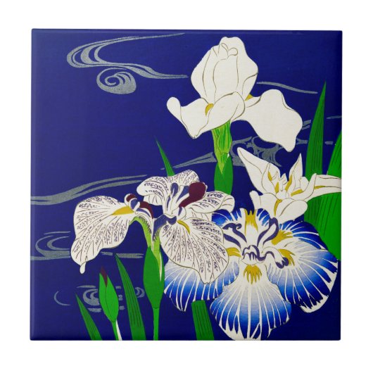 Blaue Iris Fliese (Vorderseite)