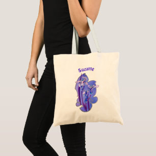 Blaue Iris Florale Kunst individuell gestaltet Tragetasche