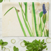 Blaue Iris - japanischer Aquarelldruck Handtuch (Gefaltet)