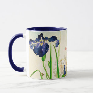 Blaue Iris - japanischer Aquarelldruck Tasse
