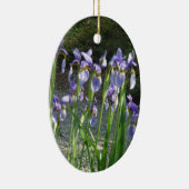 Blaue Iris Keramik Ornament (Rechts)