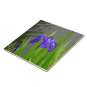 Blaue Iris Keramikfliese (Seite)