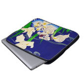 Blaue Iris Laptopschutzhülle (Vorne Knopf)