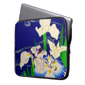 Blaue Iris Laptopschutzhülle (Vorderseite Links)