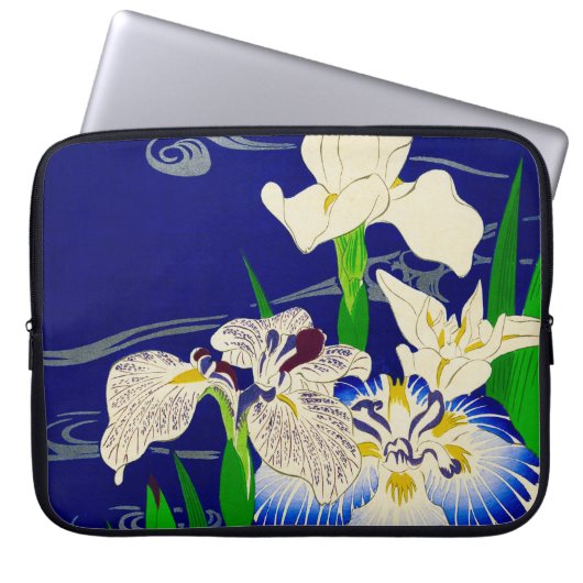 Blaue Iris Laptopschutzhülle (Vorderseite)