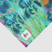 BLAUE IRIS MIT MEHREREN FARBSTRIPEN - Gewebepapier Seidenpapier (Ausschnitt)