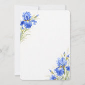 Blaue Iris Something Blue Before I Do Brautparty Einladung (Rückseite)