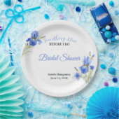 Blaue Iris Something Blue Before I Do Brautparty Pappteller (Party)