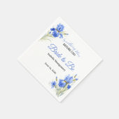 Blaue Iris Something Blue Before I Do Brautparty Serviette (Ecke)