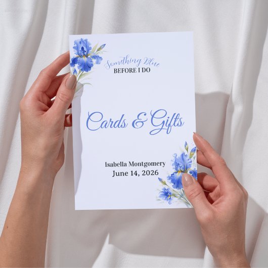 Blaue Iris Something Blue Karten Geschenke Brautpa