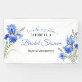Blaue Iris Something Blue Vor dem Jawort Junggesel Banner (Horizontal)