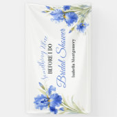 Blaue Iris Something Blue Vor dem Jawort Junggesel Banner (Vertikal)