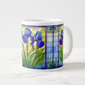 Blaue Iris - Tasse von Hartglas (Vorderseite Rechts)