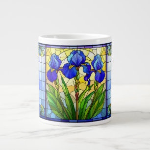 Blaue Iris - Tasse von Hartglas