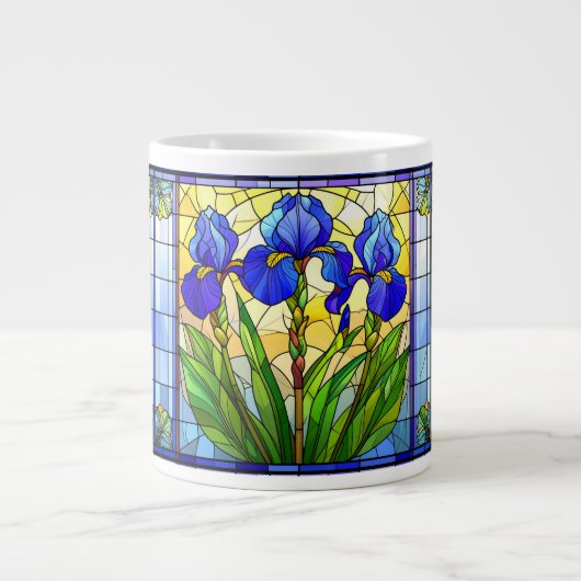 Blaue Iris - Tasse von Hartglas (Vorderseite)
