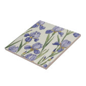 Blaue Irisblüten Fliese (Seite)