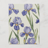 Blaue Irisblüten Postkarte (Vorderseite)