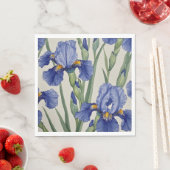 Blaue Irisblüten Serviette (Beispiel)