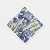 Blaue Irisblüten Serviette (Ecke)