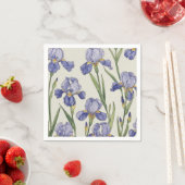 Blaue Irisblüten Serviette (Beispiel)