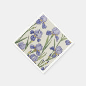 Blaue Irisblüten Serviette (Ecke)