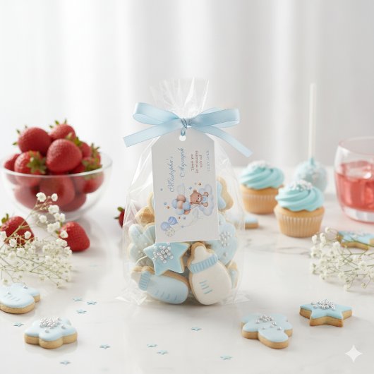 Blaue islamische Aqiqah-Geschenkanhänger für Junge Geschenkanhänger